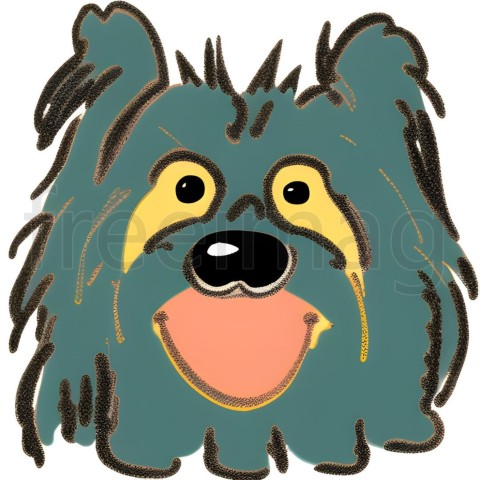 Dibujo de Happy Skye Terrier