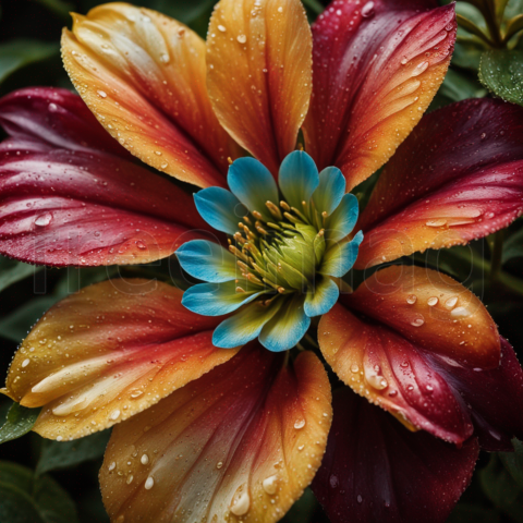 Fotografía de primer plano macro de flor de color vibrante