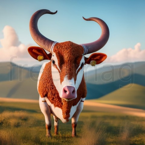 Vaca bovino ternero  Imagen 3D