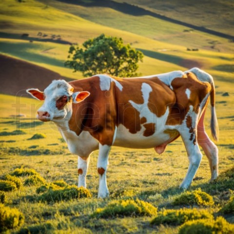 Vaca bovino ternero Imagen 3D