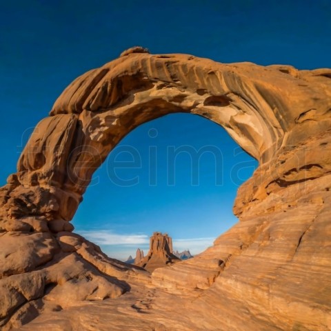 Un gran arco de roca