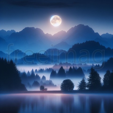 La luna saliendo por encima de las montañas