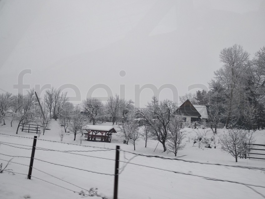 Paisaje de invierno en Rumania