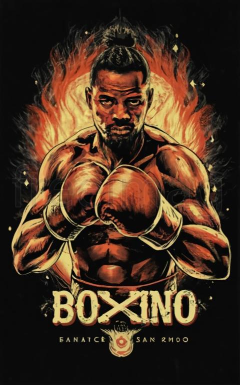 Ilustraciones de boxeador para diseño de camisetas