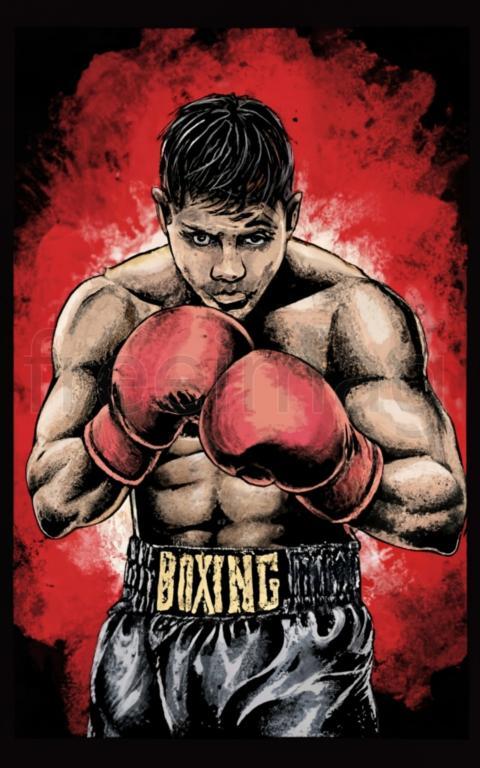 Ilustraciones de boxeador para diseño de camisetas (12)