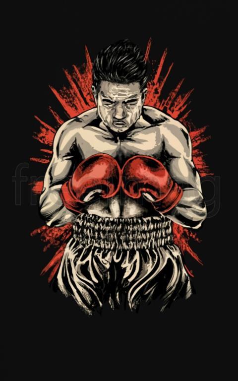 Ilustraciones de boxeador para diseño de camisetas (10)