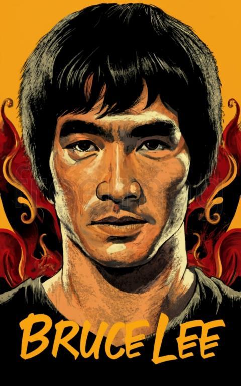 Ilustraciones de Bruce Lee para diseño de camisetas