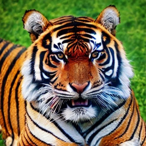 Foto gratuita tigre de bengala mirando majestuoso y peligroso en el bosque salvaje