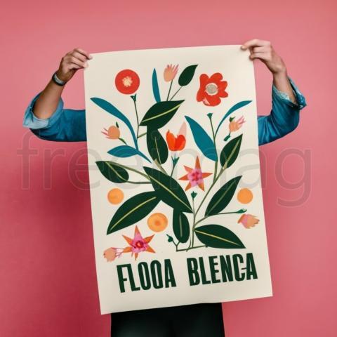 Poster flores rojas