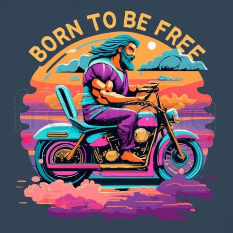 Born to be free harley davidson on route 66