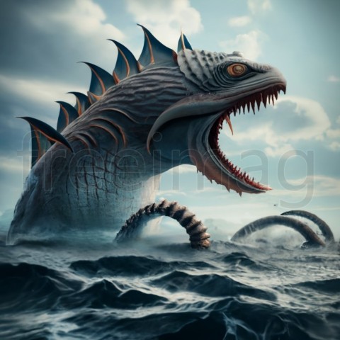 Monstruos marinos, render 3D