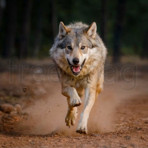 Imagen de lobo corriendo