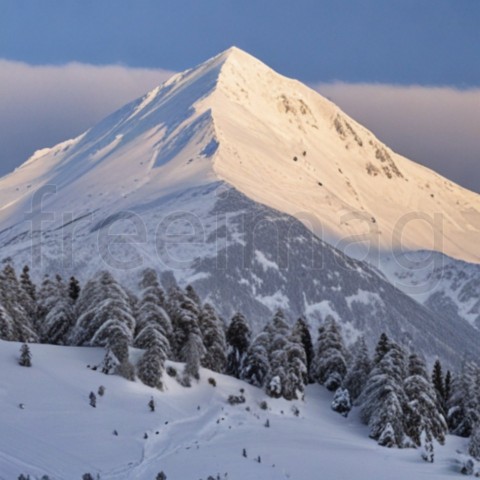 Imagen montaña nevada