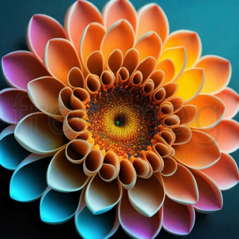 Fotografía macro de primeros planos de flores de colores vibrantes como fondo abstracto creativo, renderizado