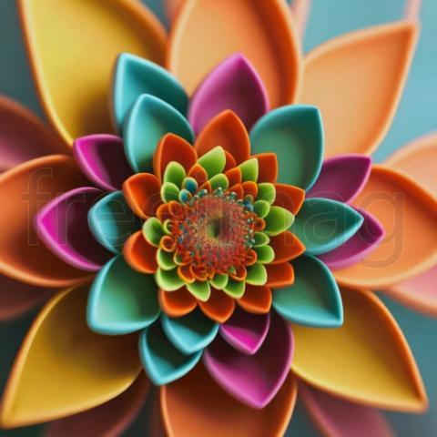 Fotografía macro de primeros planos de flores de colores vibrantes como fondo abstracto creativo, renderizado