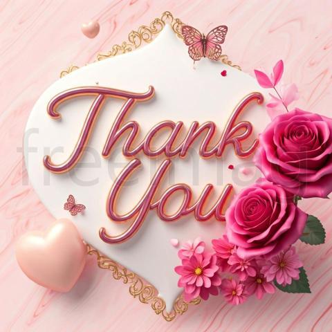 Imagen Única de Thank You Floral  Ideal para Impresión