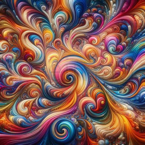 Fondo de Remolinos de Color Vibrante