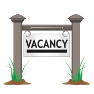 Vacancy Post Sign. Señal de puesto vacante